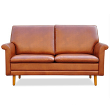 Sofa en bois de cuir de meubles de conception de maison de style européen